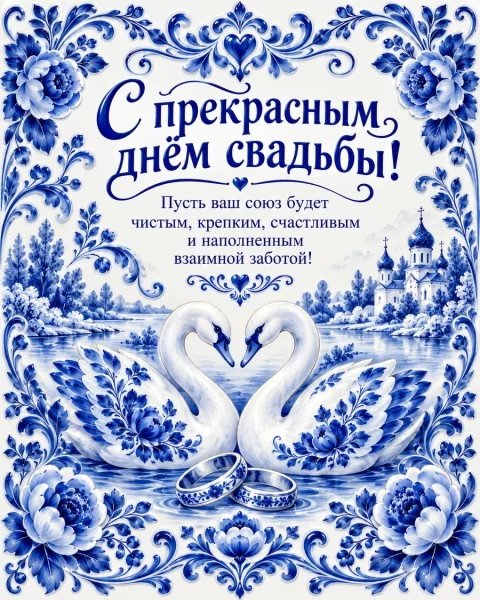 С прекрасным днём свадьбы!