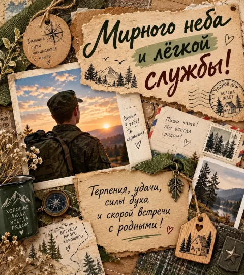 Мирного неба и лёгкой службы!