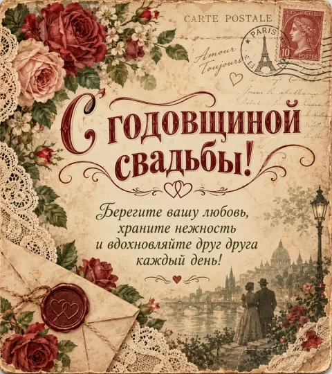 С годовщиной свадьбы!