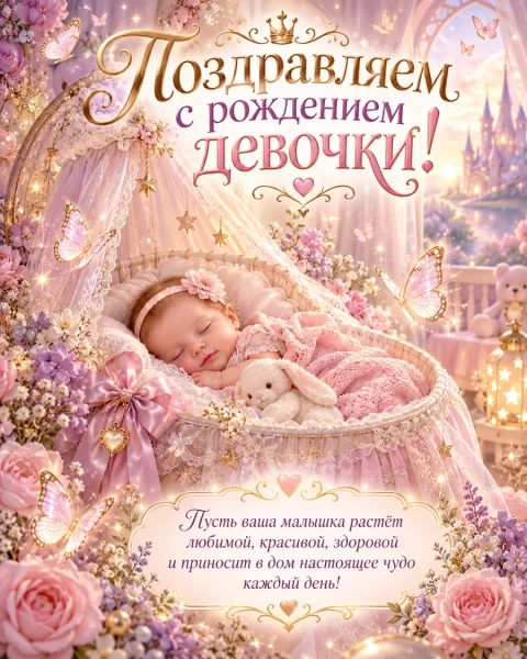Поздравляем с рождением девочки!