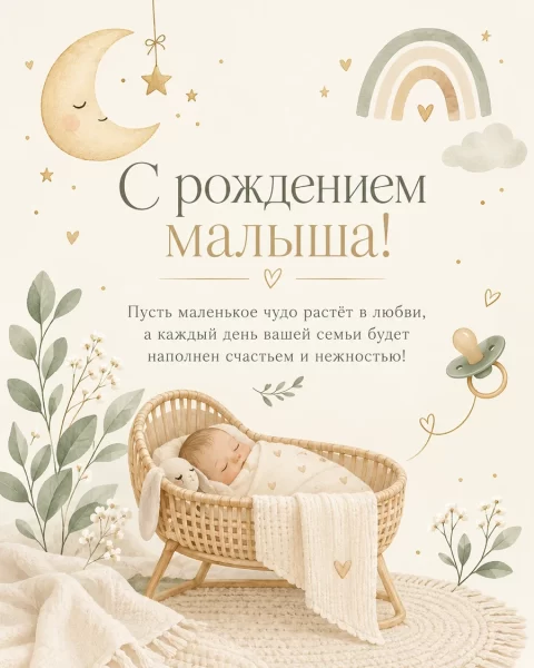 С рождением малыша!