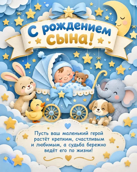 С рождением сына!