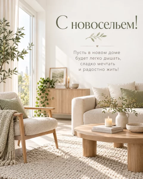 С новосельем.