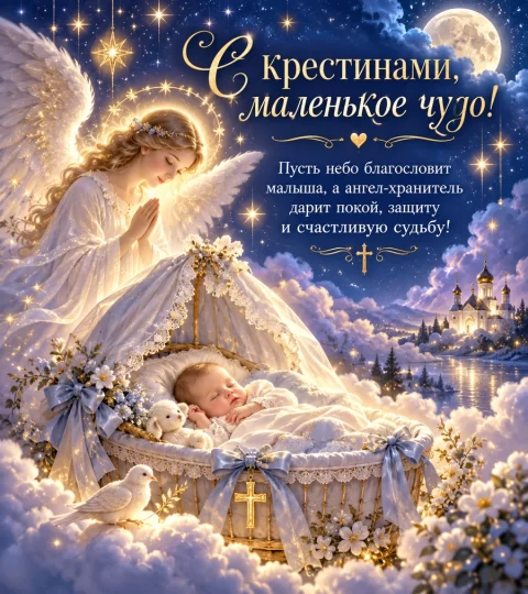 С хрестинами, маленькое чудо!