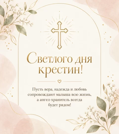 Светлого дня крестин.