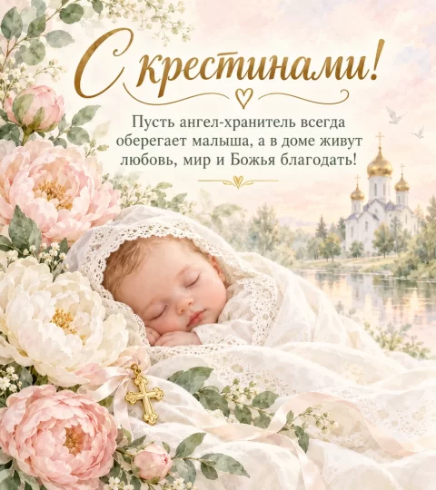 С крестинами!