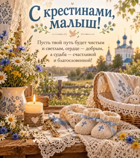 С крестинами, малыш!