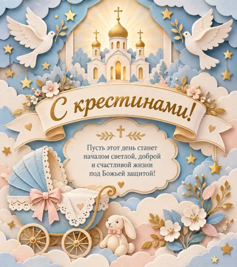 С крестинами!
