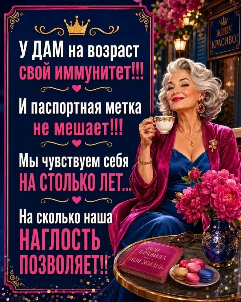 У дам на возраст свой иммунитет!