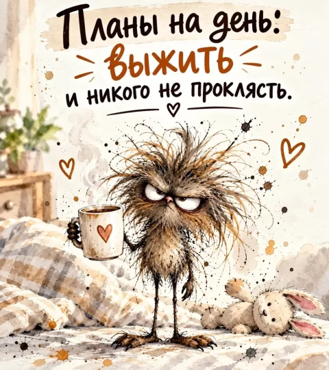 Планы на день: выжить - и никого не проклясть.