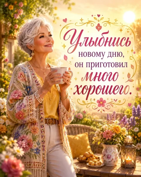 Улыбнись новому дню, он приготовил много хорошего