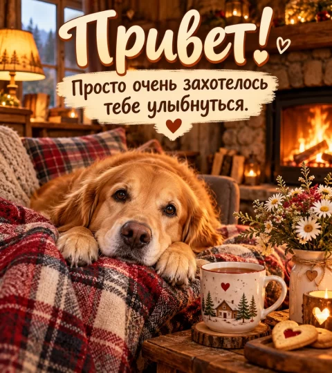 Привет! Просто очень захотелось тебе улыбнуться.
