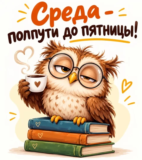 Среда — полпути до пятницы!