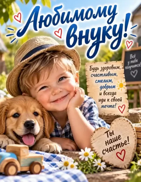 Любимому внуку!
