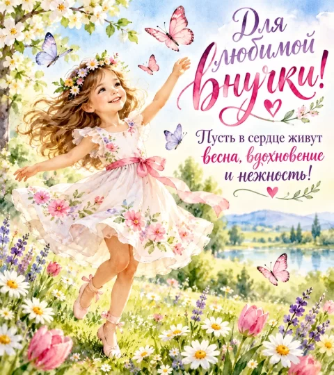 Пусть в сердце живут весна, вдохновение и нежность!