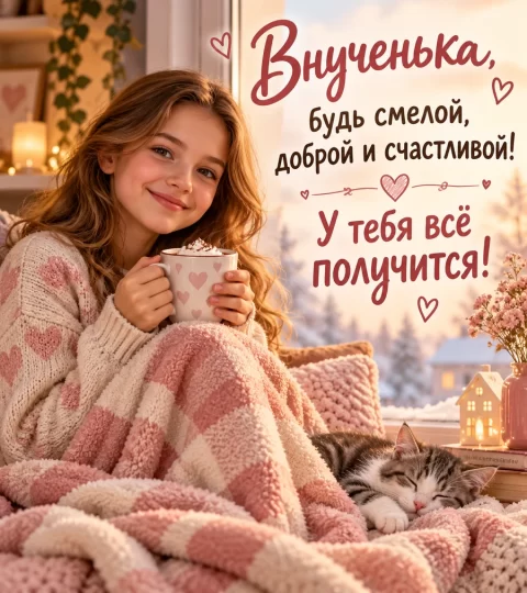 Внученька!