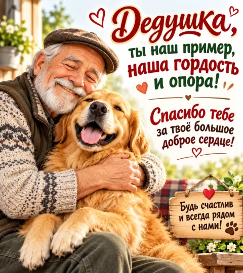 Дедушка, ты наш пример, наша гордость и опора!