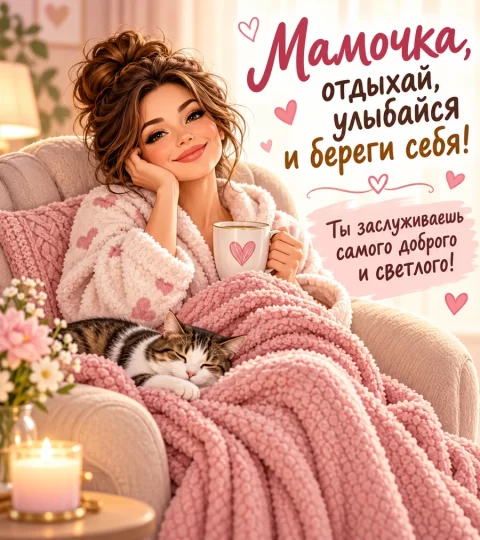 Мамочка, отдыхай, улыбайся и береги себя!