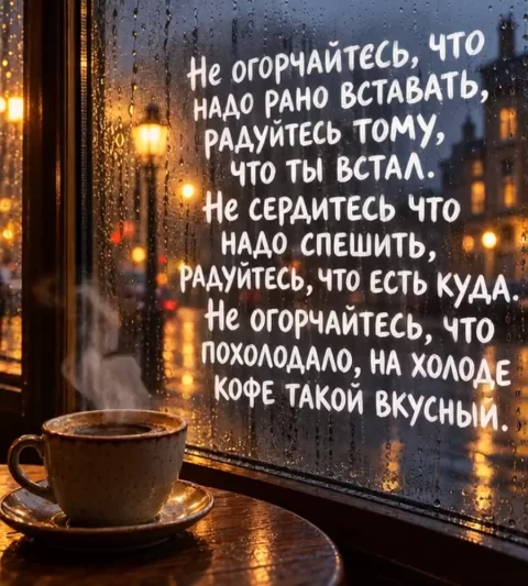 Не огорчайтесь, что надо рано вставать...