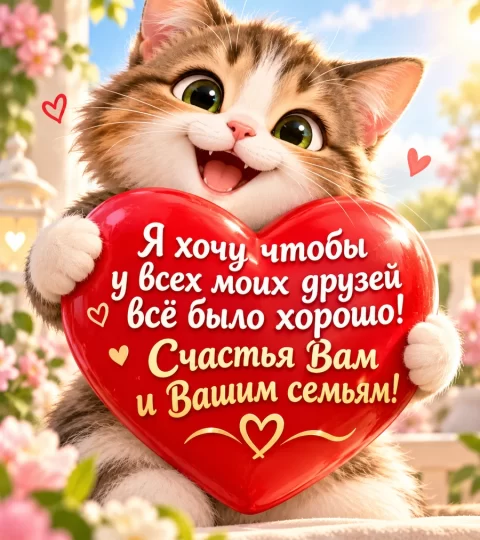 Я хочу, чтобы у всех моих друзей всё было хорошо!