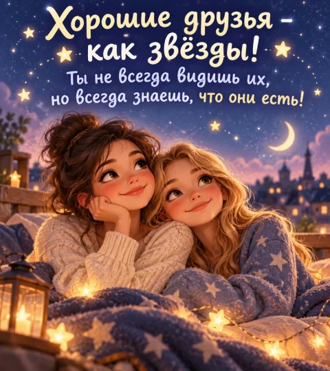 Хорошие друзья как звёзды!