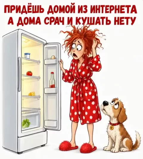 Придёшь домой из интернета, а дома срач и кушать нету