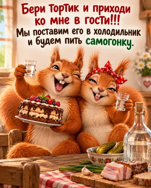 Бери тортик и приходи ко мне в гости!