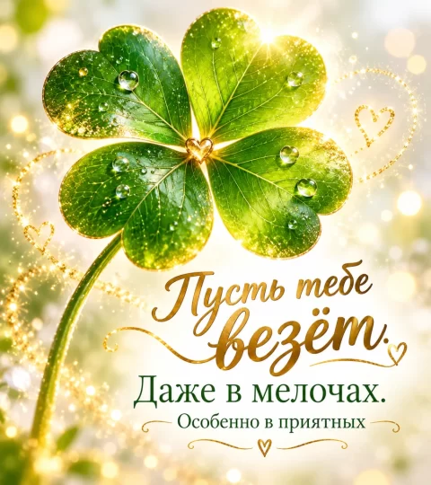 Пусть тебе везёт, даже в мелочах