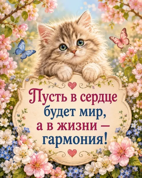 Пусть в сердце будет мир, а в жизни - гармония!