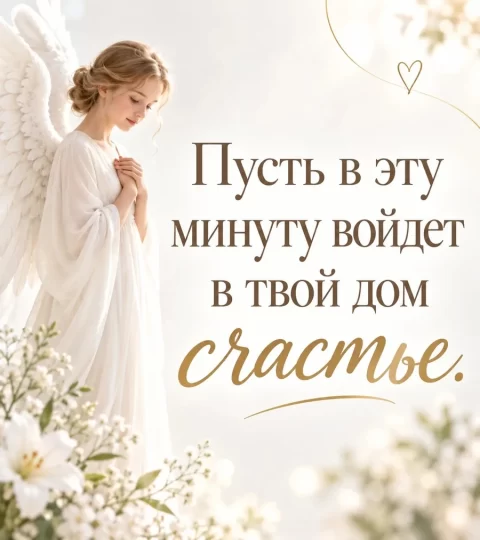 Пусть в эту минуту войдёт в твой дом счастье
