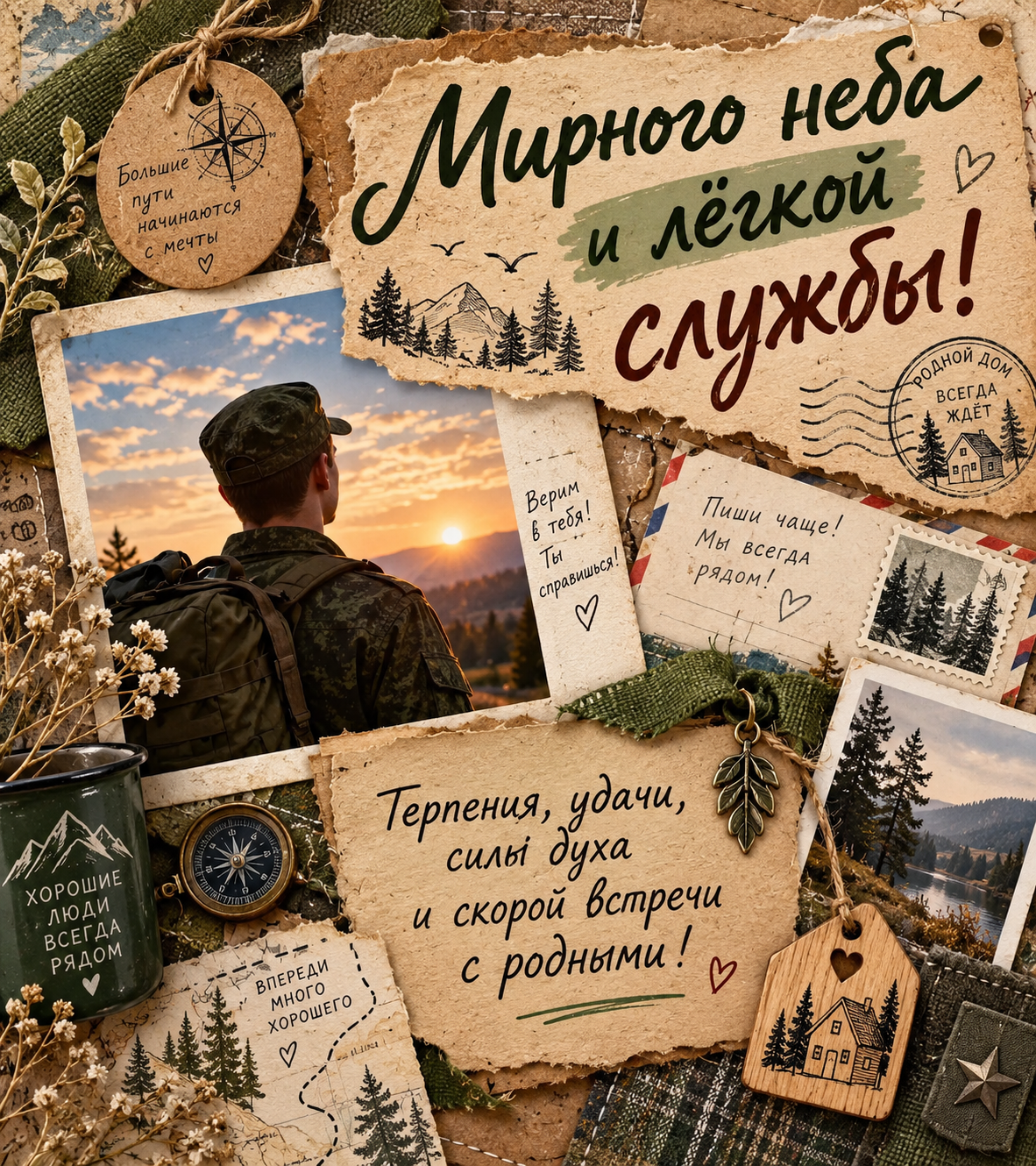 Мирного неба и лёгкой службы!