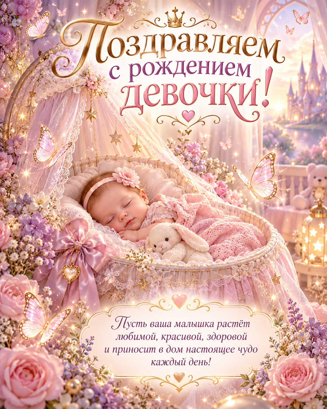 Поздравляем с рождением девочки!