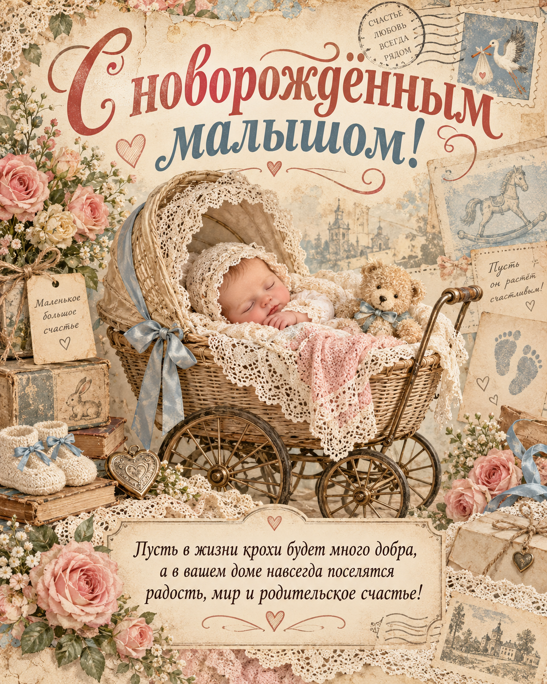 С новорожденным малышом!