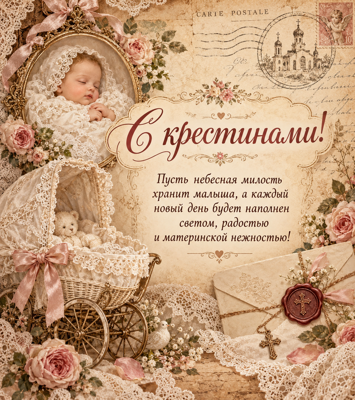 С крестинами!