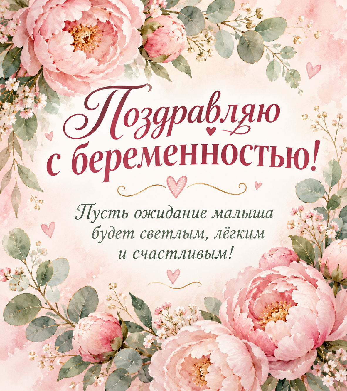 Поздравляю с беременностью!