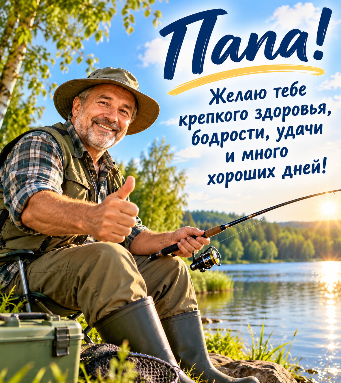 Папа! Желаю тебе крепкого здоровья...