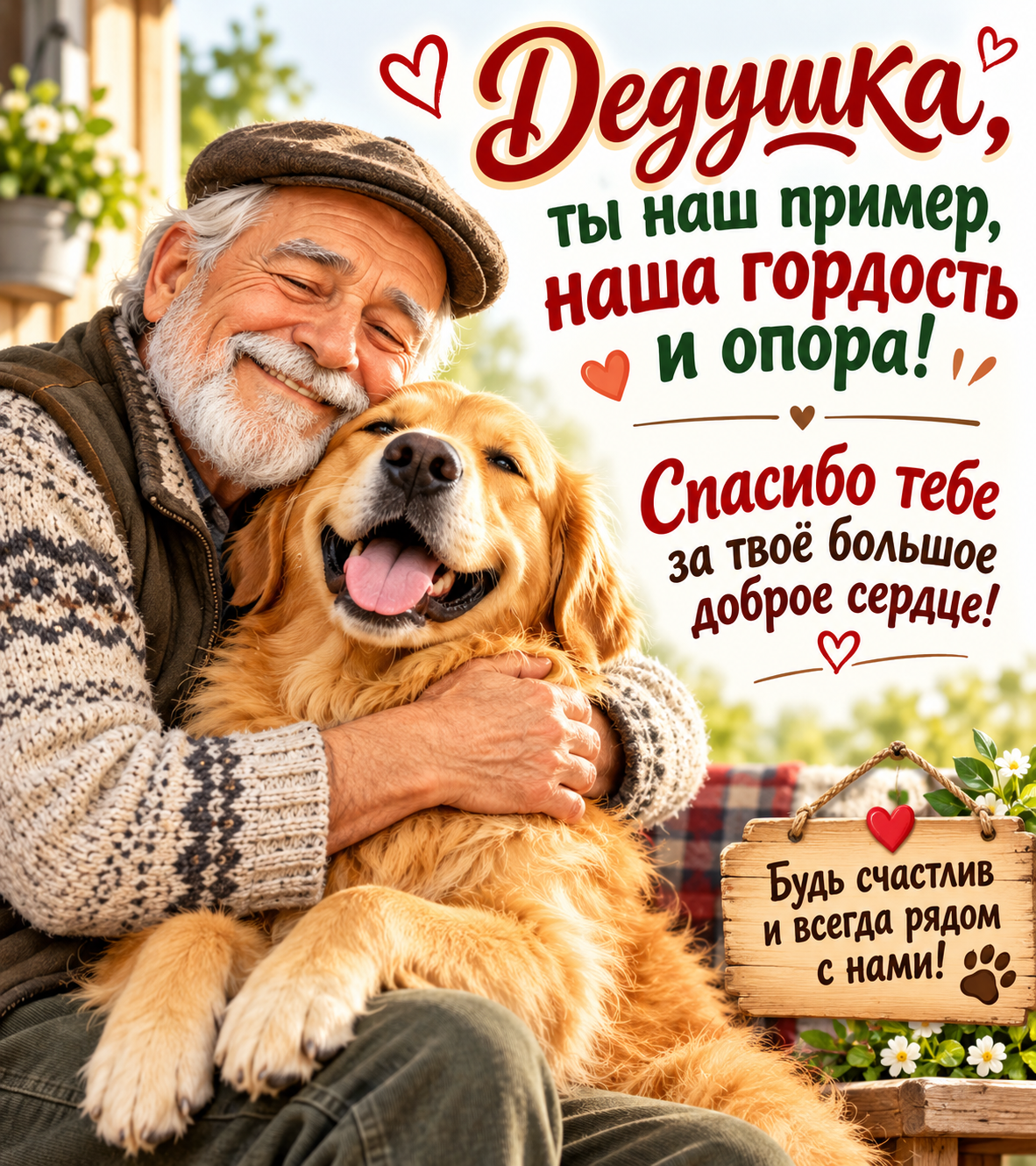 Дедушка, ты наш пример, наша гордость и опора!