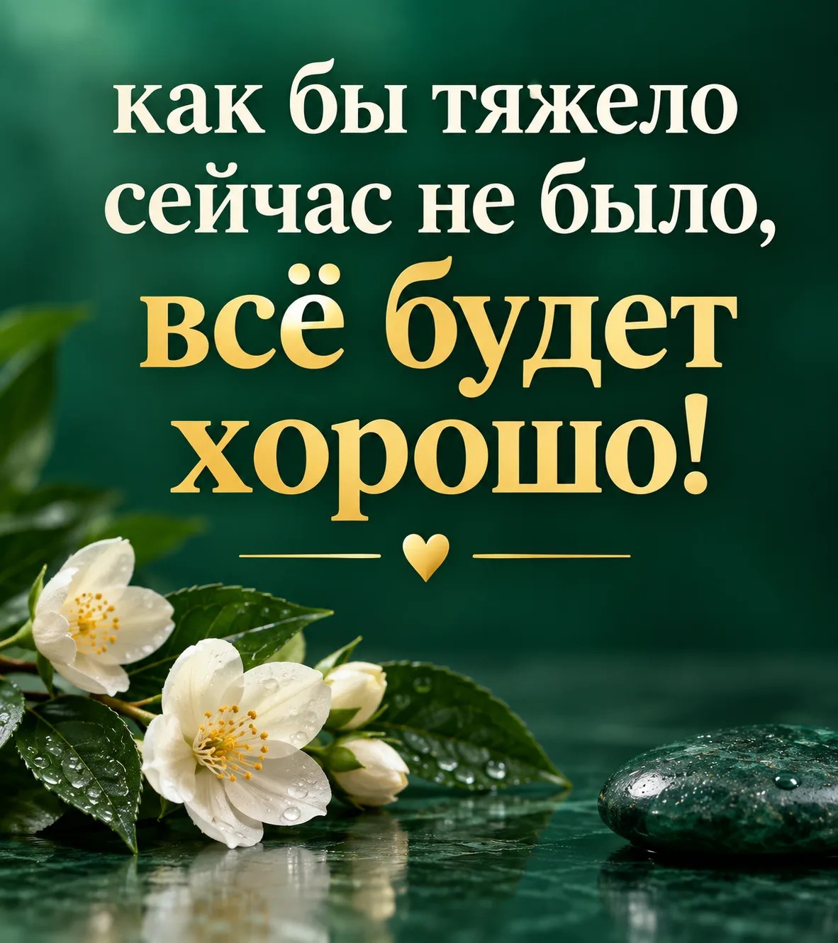 Как бы тяжело сейчас не было, всё будет хорошо.