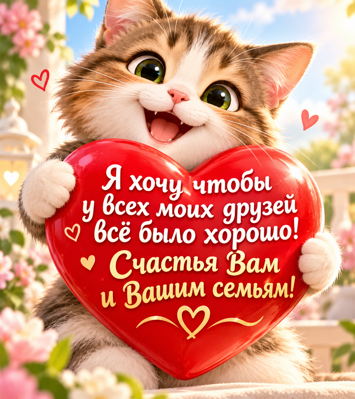Я хочу, чтобы у всех моих друзей всё было хорошо!