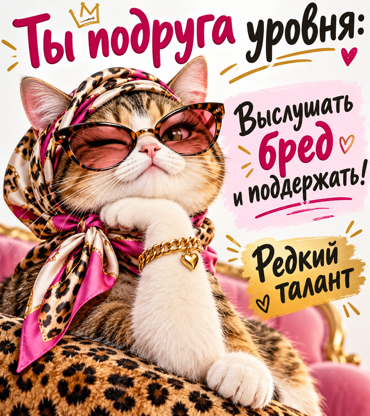 Ты подруга уровня: выслушать бред и поддержать!