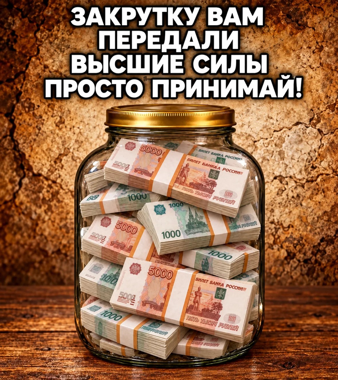 Закрутку вам передали высшие силы просто принимай!