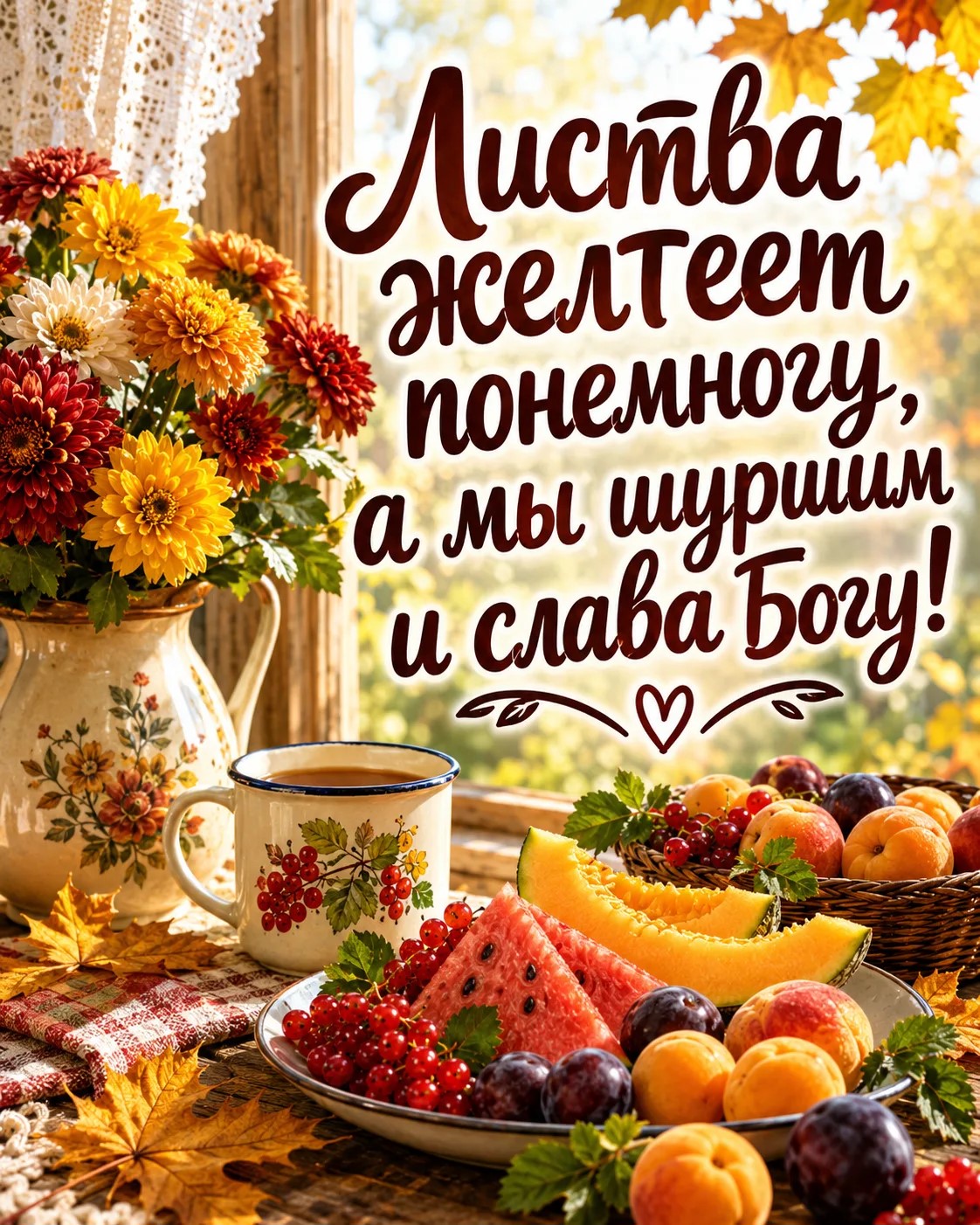 Листва желтеет понемногу, а мы шуршим и слава богу!
