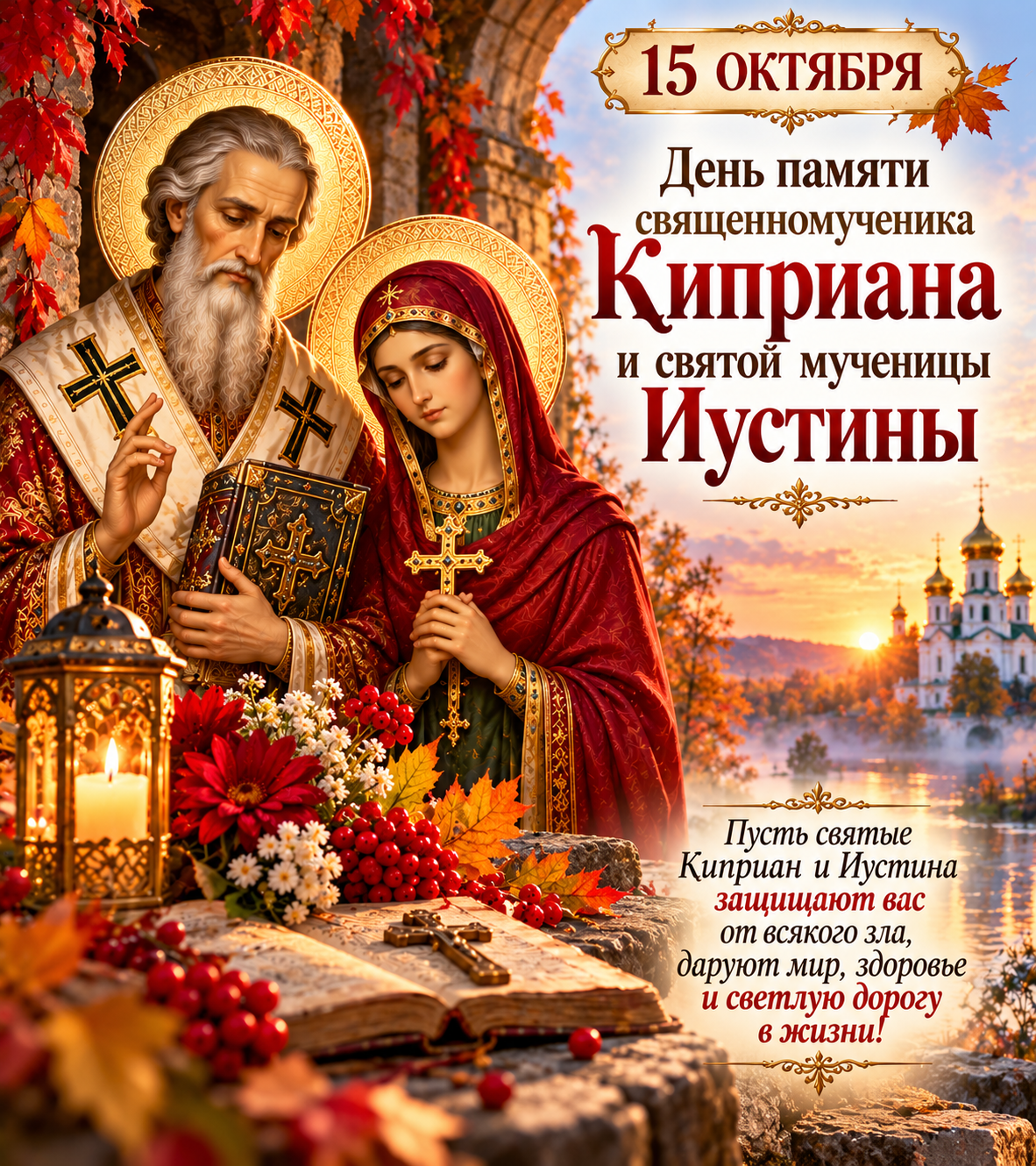 День памяти священномученика Киприана и святой мученицы Иустины